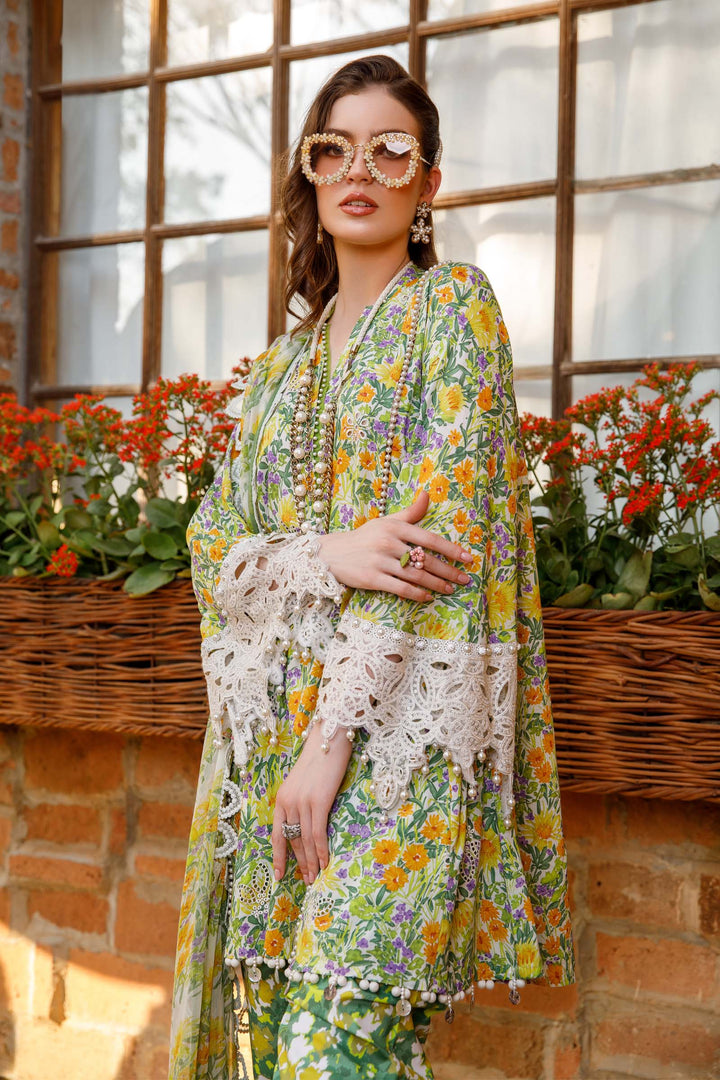 Blooming Beauty Printed Dhanak 3-piece Outfit