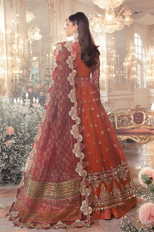 Royal Red Embroidered Dhanak 3-Piece Suit