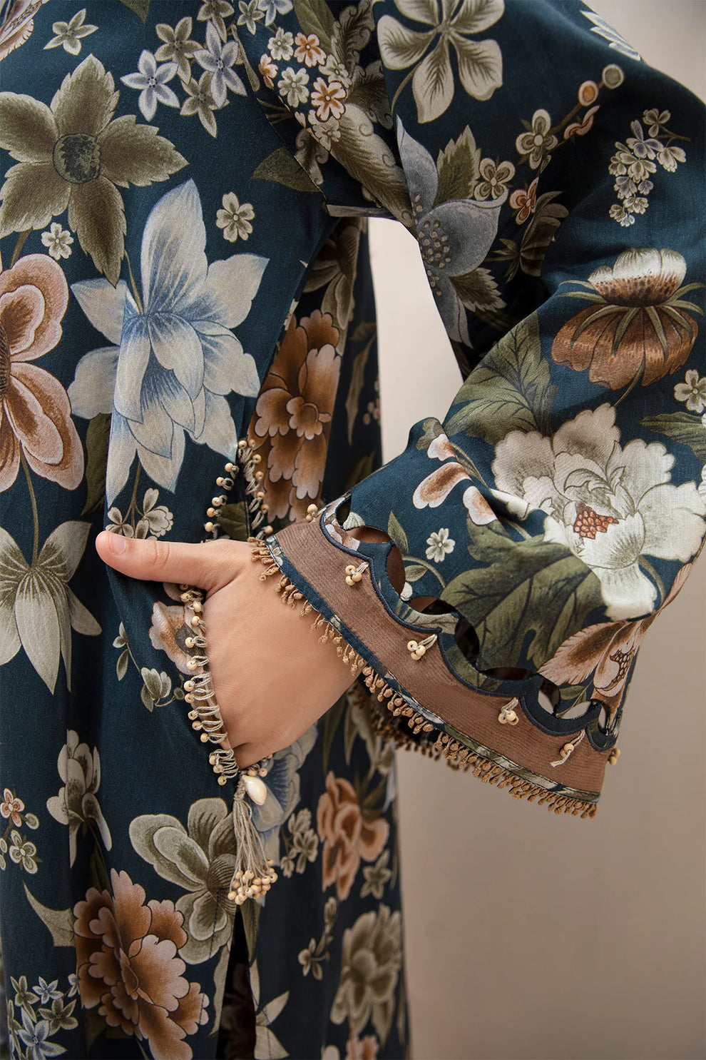 Teal Emerald Printed Lawn 3-Piece Outfit – Graceful Daily Wear