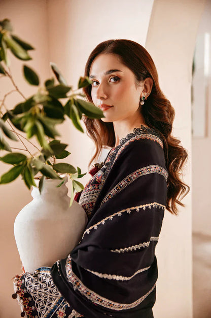Florent Black Embroidered 3-Piece Traditional Suit