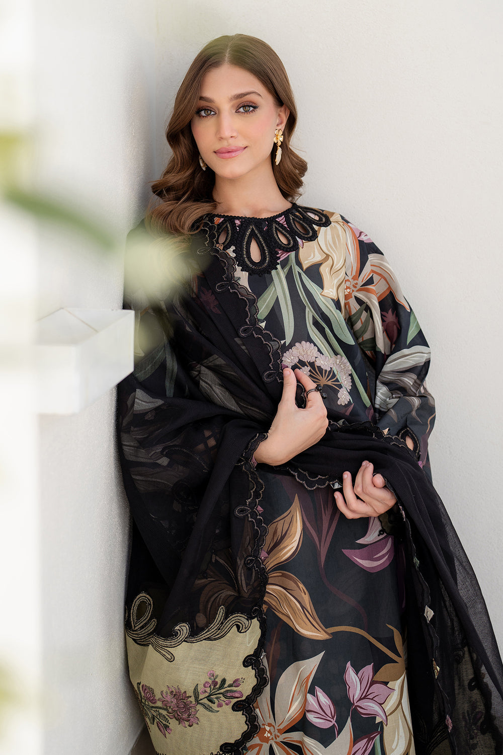 Malhaar Printed Dhanak 3-Piece Outfit