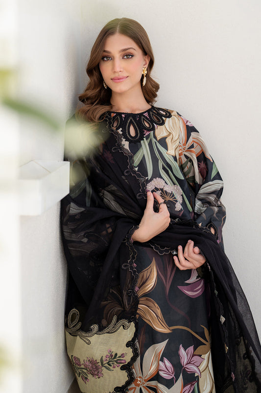 Malhaar Printed Dhanak 3-Piece Outfit