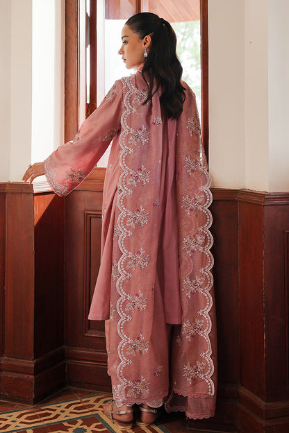 Blushing Pink Embroidered 3-Piece Dhanak Suit