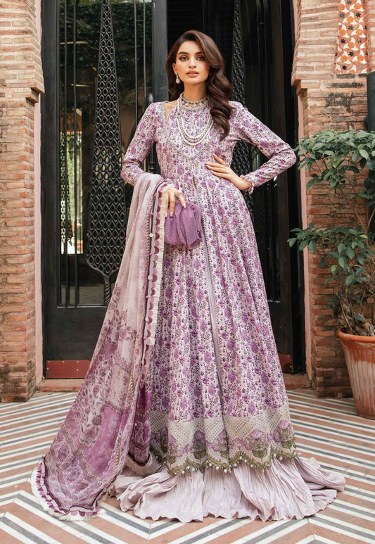 Florent Pink Printed Pure Lawn 3-Piece Suit