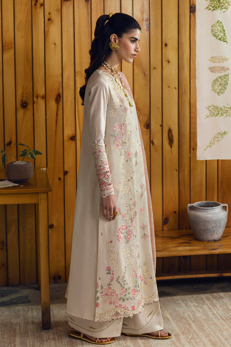 Luxury Ivory Embroided Lawn 3-Piece Outfit - Wear the Royalty
