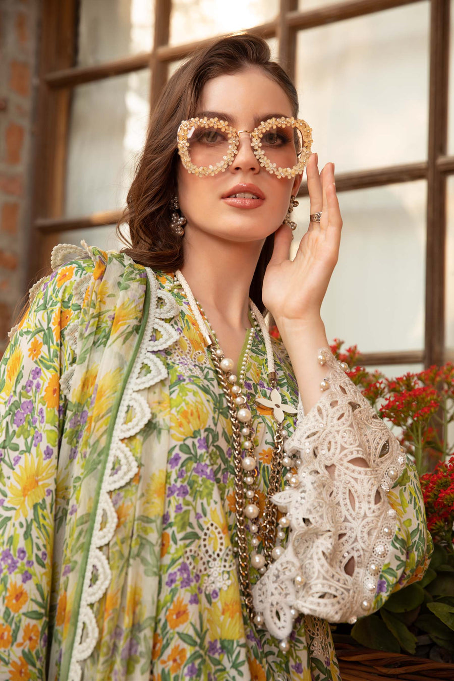 Blooming Beauty Printed Dhanak 3-piece Outfit