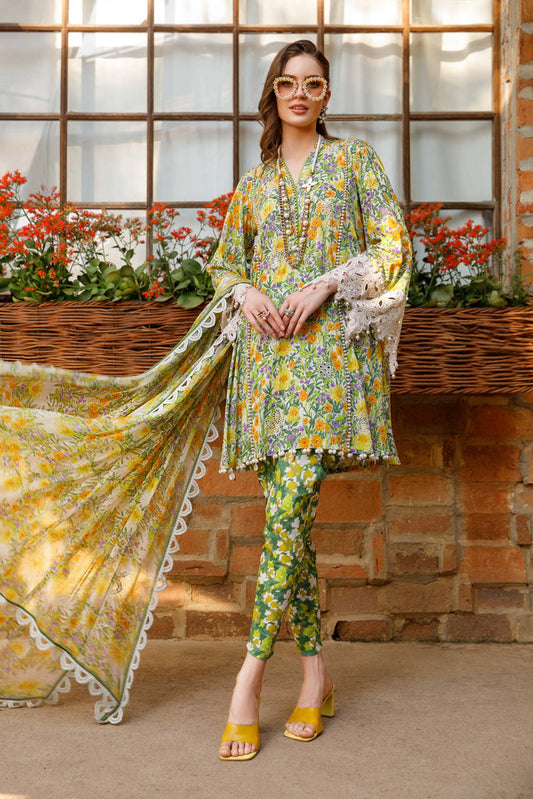 Blooming Beauty Printed Dhanak 3-piece Outfit